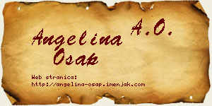 Angelina Ošap vizit kartica